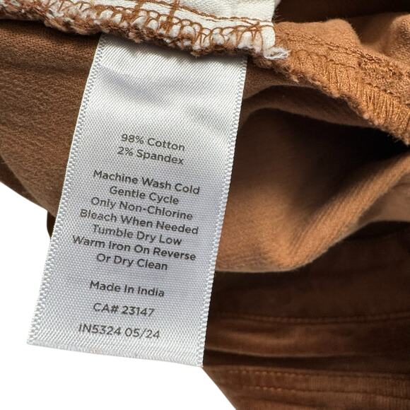 Talbots Women's Petite Corduroy Straight Leg Pants - Curvy Fit Medium Brown - 8P - Picture 7 of 7